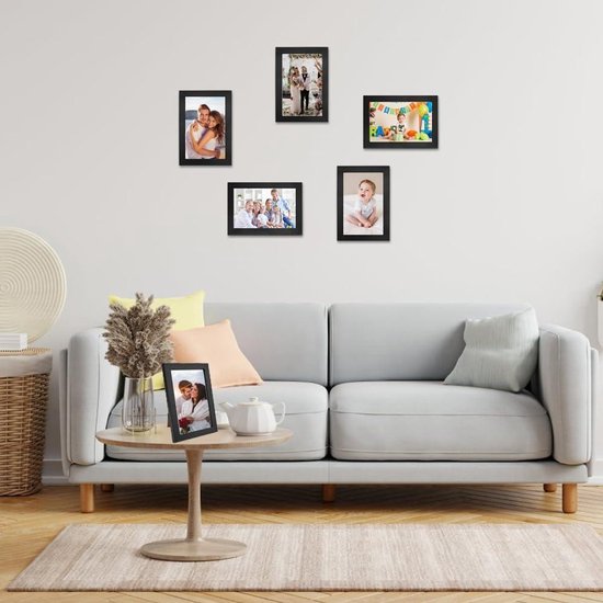 Set van 16 houten fotolijsten om te beschilderen, 10 x 15 cm
