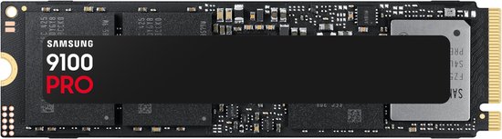 Samsung 9100 PRO 4TB M.2 NVMe PCIe 5.0 interne SSD, 14.800 MB/s lezen, 13.400 MB/s schrijven, 256-bit AES encryptie