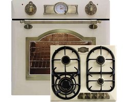 Kaiser Inbouwoven EG 6345 ElfEm, met enkele telescoopgeleider, retro gasfornuis, 67L+Gaskookplaat KG 6325 ElfEm 60 cm Kaiser Inbouwoven EG 6345 ElfEm, met enkele telescoopgeleider, retro gasfornuis, 67L+Gaskookplaat KG 6325 ElfEm 60 cm