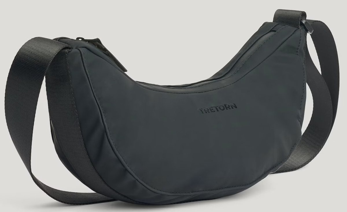 Zwarte PU Moon Bag van Tretorn