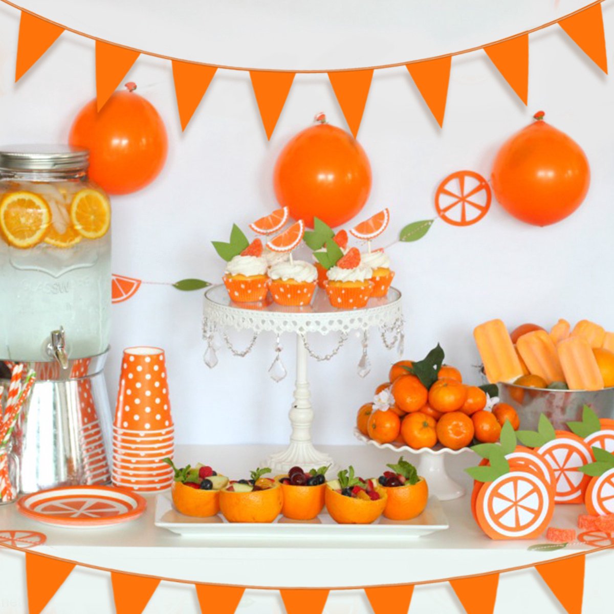 Q2P - Slingers - Verjaardag - Versiering - Vlaggenlijn - Vlaggetjes - Feest - Koningsdag- EK - WK - Slinger - Oranje — afbeelding 2