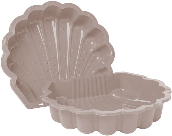Zandbak schelp pastel licht roze 2-delig88 x 77cm x 36 cm SwingKing Zandbak / waterbak met deksel