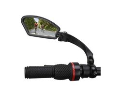 Premium Fietsspiegel Links - Fiets Spiegel op Stuur - ebike/electrische fiets/scootmobiel/scooter/e-step - Fietsspiegeltjes - Inklapbaar - Verstelbaar