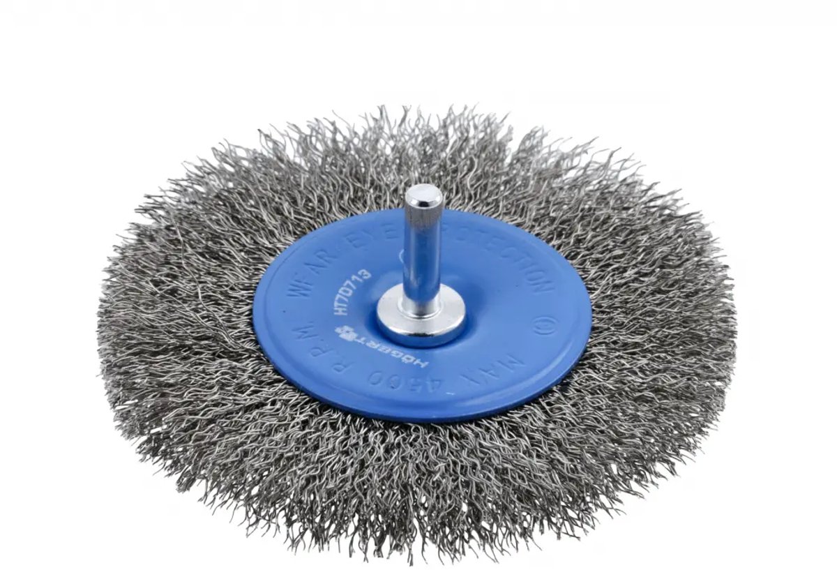 Draadborstel staal, diameter 75 mm