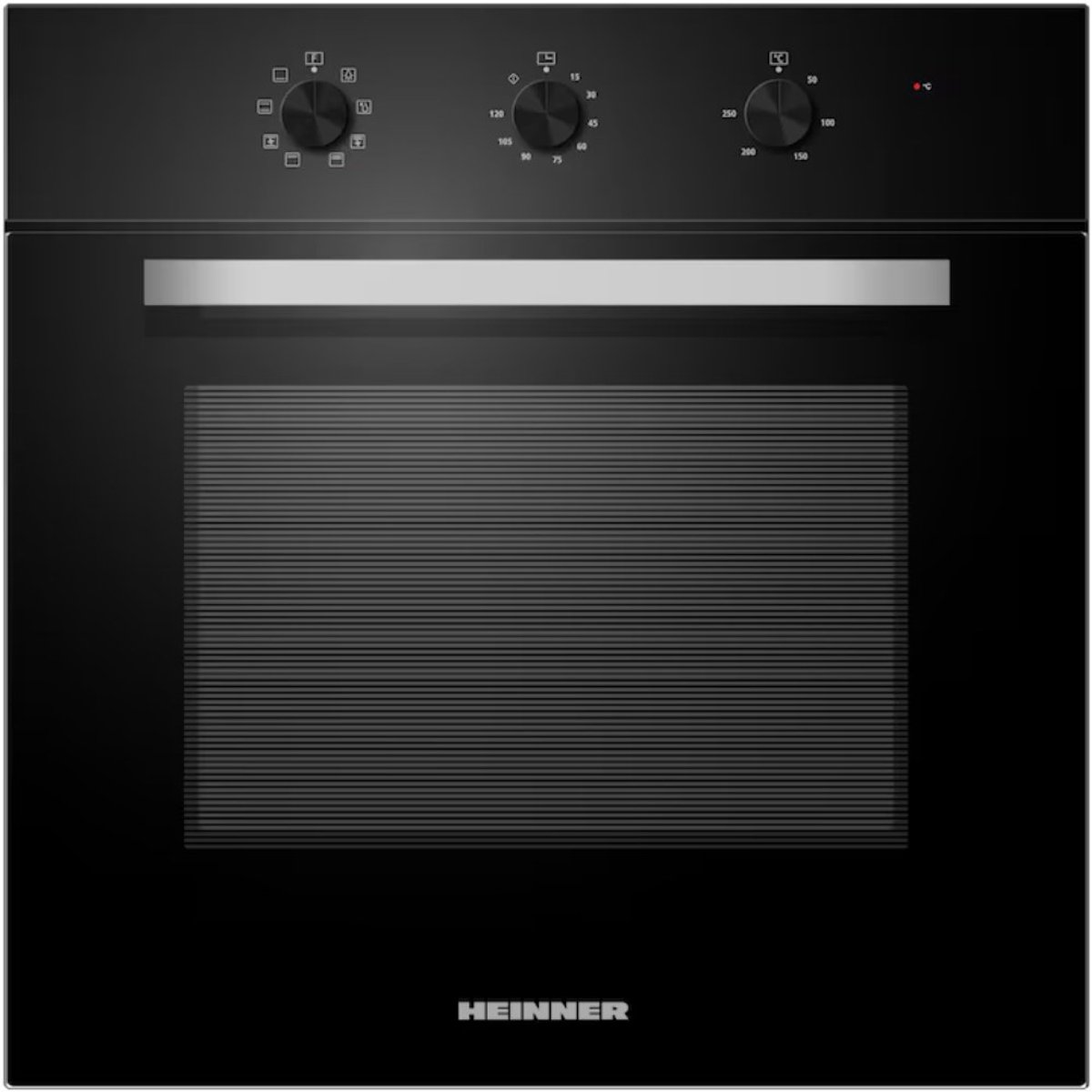 Heinner HBO-M659GC-GBK Inbouw Oven – Elektrisch – 65 L – Energieklasse A – Heteluchtfunctie – Grill – 8 Functies – Zwart Glas – 5 Jaar Garantie