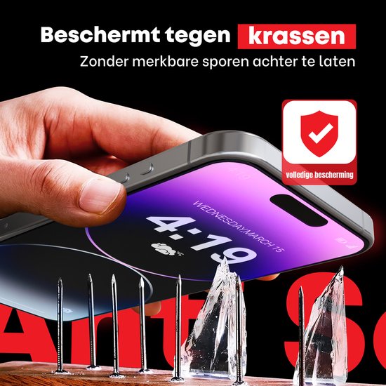 Screenprotector - Geschikt voor iPhone 14 Pro Max Tempered Glass - 2 stuks Extra Sterk – beschermglas