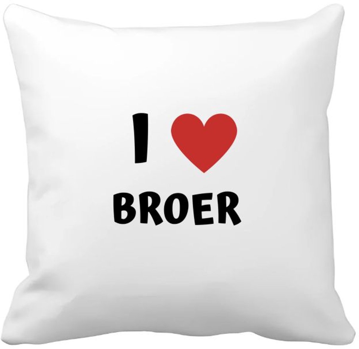 Akyol i love broer Kussen hoes - Broer - de liefste broer - verjaardag - cadeautje voor broer - broer artikelen - kado - geschenk - 40 bij 40 cm Multicolor