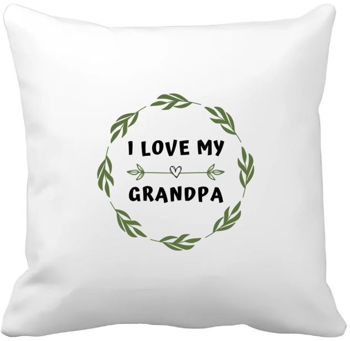 Akyol i love my grandpa Kussen hoes - Opa - liefste opa - verjaardag - cadeautje voor opa - opa artikelen - kado - geschenk - 40 bij 40 cm Multicolor