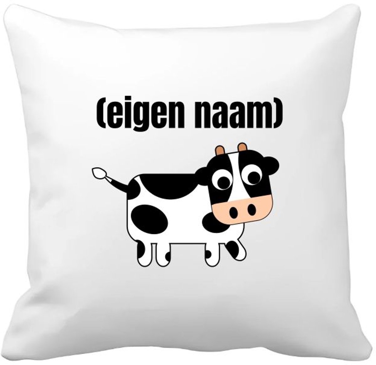 Akyol kleine koe met eigen naam Kussen hoes - Koe - boeren/koeien liefhebbers - iemand die houdt van koeien - verjaardag - cadeau - kado - 40 bij 40 cm Multicolor