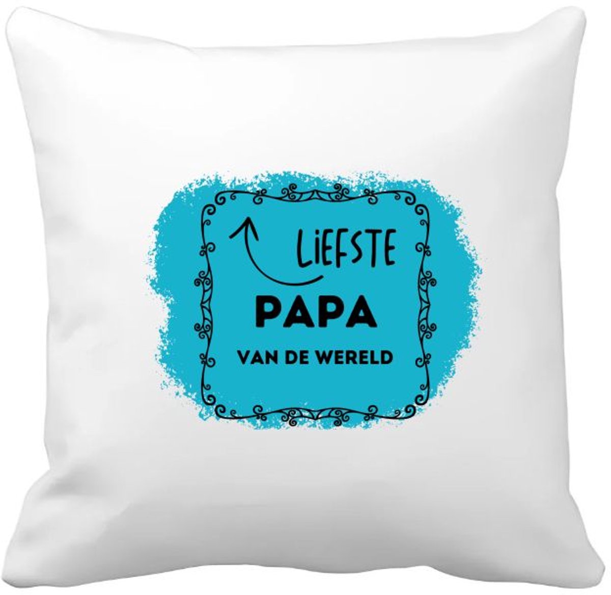 Akyol liefste papa van de wereld Kussen hoes - Papa - de liefste vader - vader cadeautjes - vaderdag - verjaardag - geschenk - kado - 40 bij 40 cm Multicolor