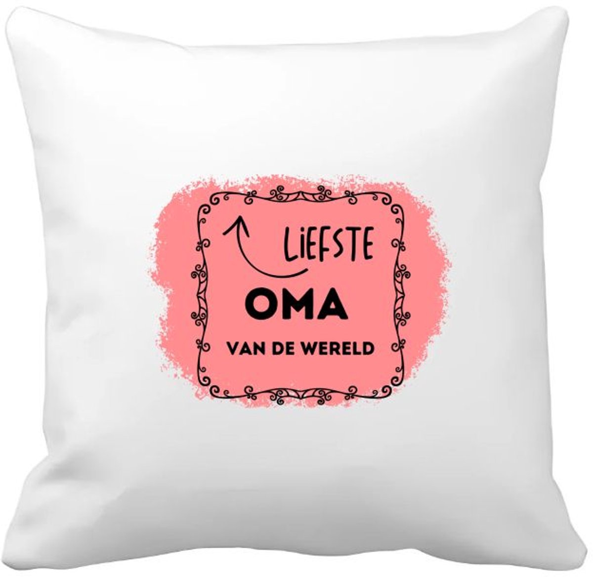 Akyol liefste oma van de wereld Kussen hoes - Oma - de liefste oma - verjaardag - cadeautje voor oma - kado - geschenk - 40 bij 40 cm Multicolor