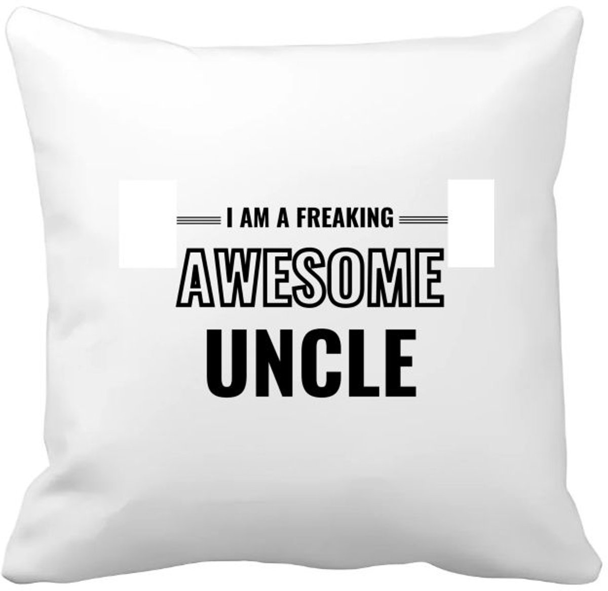 Akyol i am a freaking awesome uncle Kussen hoes - Oom - de meest geweldigste oom - verjaardagscadeau - verjaardag - cadeau - cadeautje voor oom - oom artikelen - kado - geschenk - gift - 40 bij 40 cm Multicolor