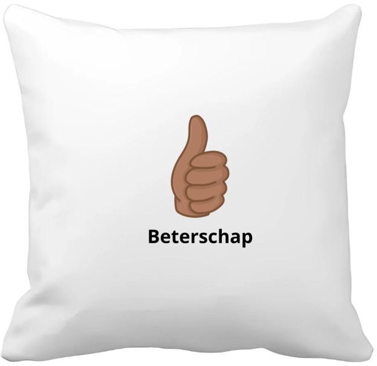 Akyol beterschap duim Kussen hoes - Beterschap - iemand die ziek is of iets gebroken heeft - snel beter worden - beterschap cadeau - cadeau - kado - geschenk - gift - 40 bij 40 cm Multicolor