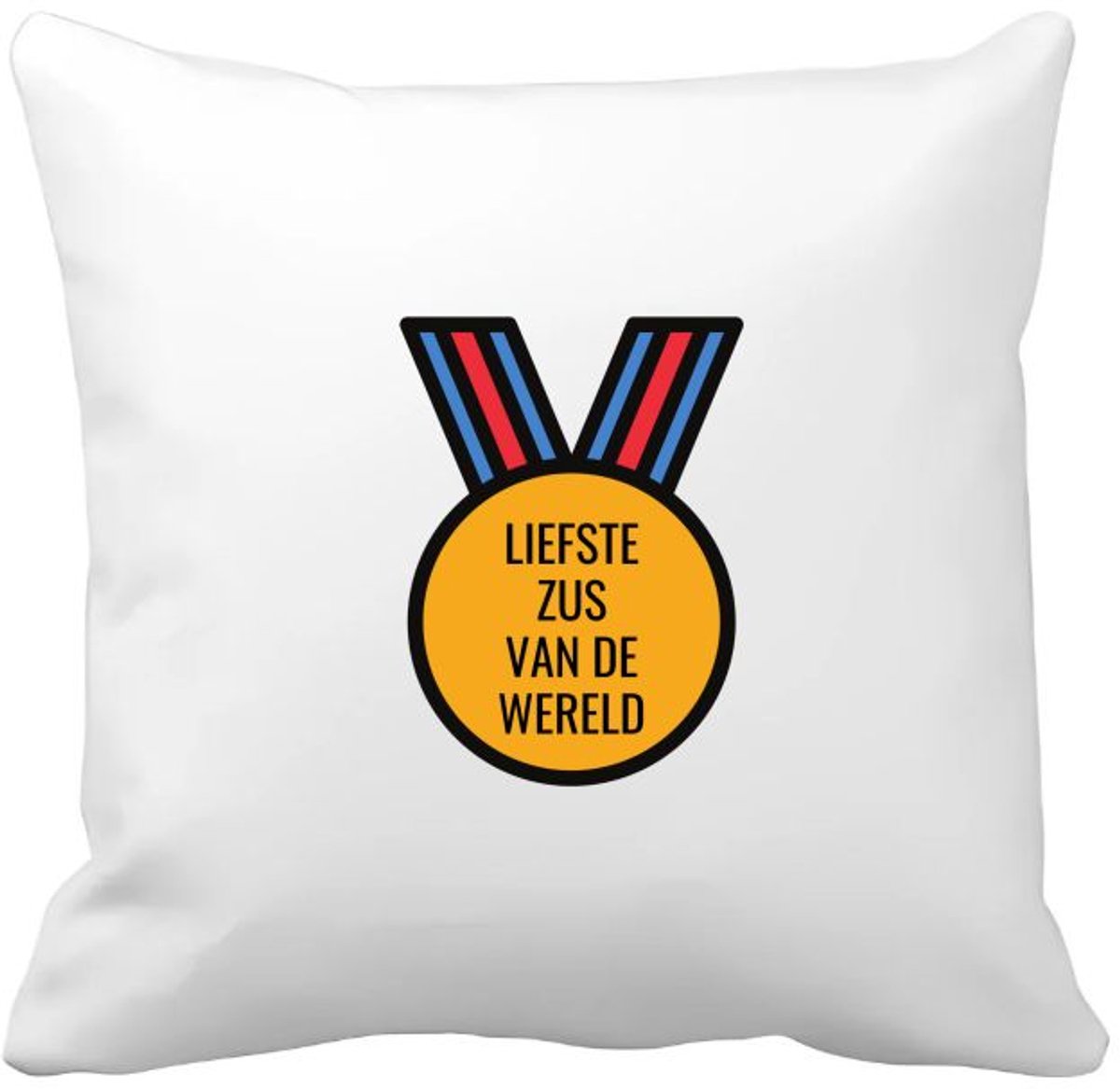 Akyol liefste zus van de wereld Kussen hoes - Zus - de liefste zus - verjaardagscadeau - verjaardag - cadeau - cadeautje voor zus - zus artikelen - kado - geschenk - gift - 40 bij 40 cm Multicolor