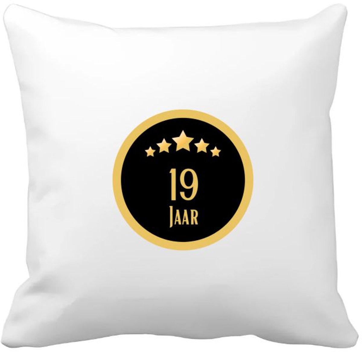 Akyol 19 jaar Kussen hoes - Hoera 19 jaar - iemand die 19 jaar is geworden of 19 jaar lang een relatie hebben of getrouwd zijn - verjaardagscadeau - verjaardag - cadeau - kado - geschenk - gift - relatie - trouwdag - jubileum - 40 bij 40 cm Multicolor