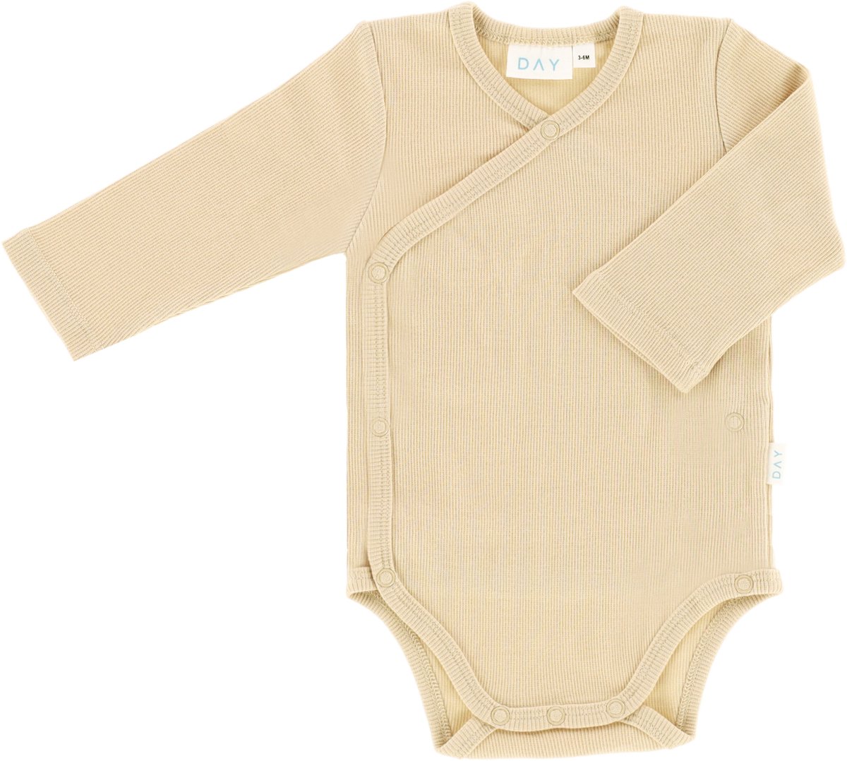 DAY Overslagromper Lange Mouw Rib - Mt. 62/68 - Cappuccino