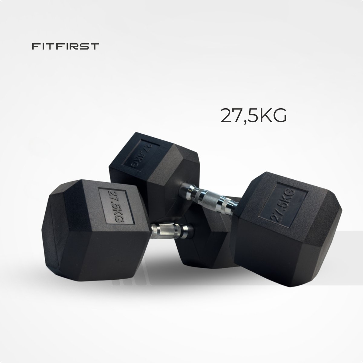 FitFirst® Hex Dumbbell 27,5KG | Stabiel en Stevig | Betrouwbaar | Voor Krachttraining | Fitness | Thuis Fitness | Sportschool Dumbells