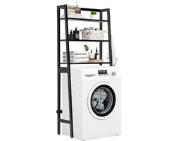 BIRONY® Wasmachine Kast - Wasmachine Opbouwmeubel - Wasmachinekast - Wasmachine Meubel - Toiletkastje - WC Kast - Wasmachine Rek - Badkamer Rek - Wandplank - Badkamerkast - Badkamer Accessoires