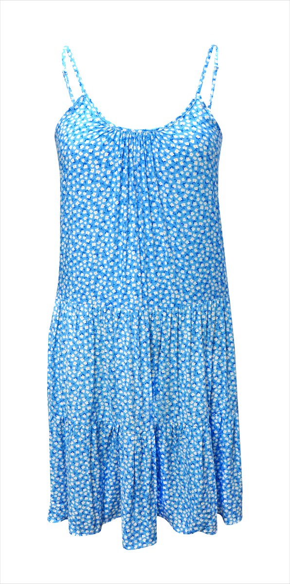 Zomerjurken dames- Korte Strandjurken Ibiza stijl | Blauw | Maat S/36
