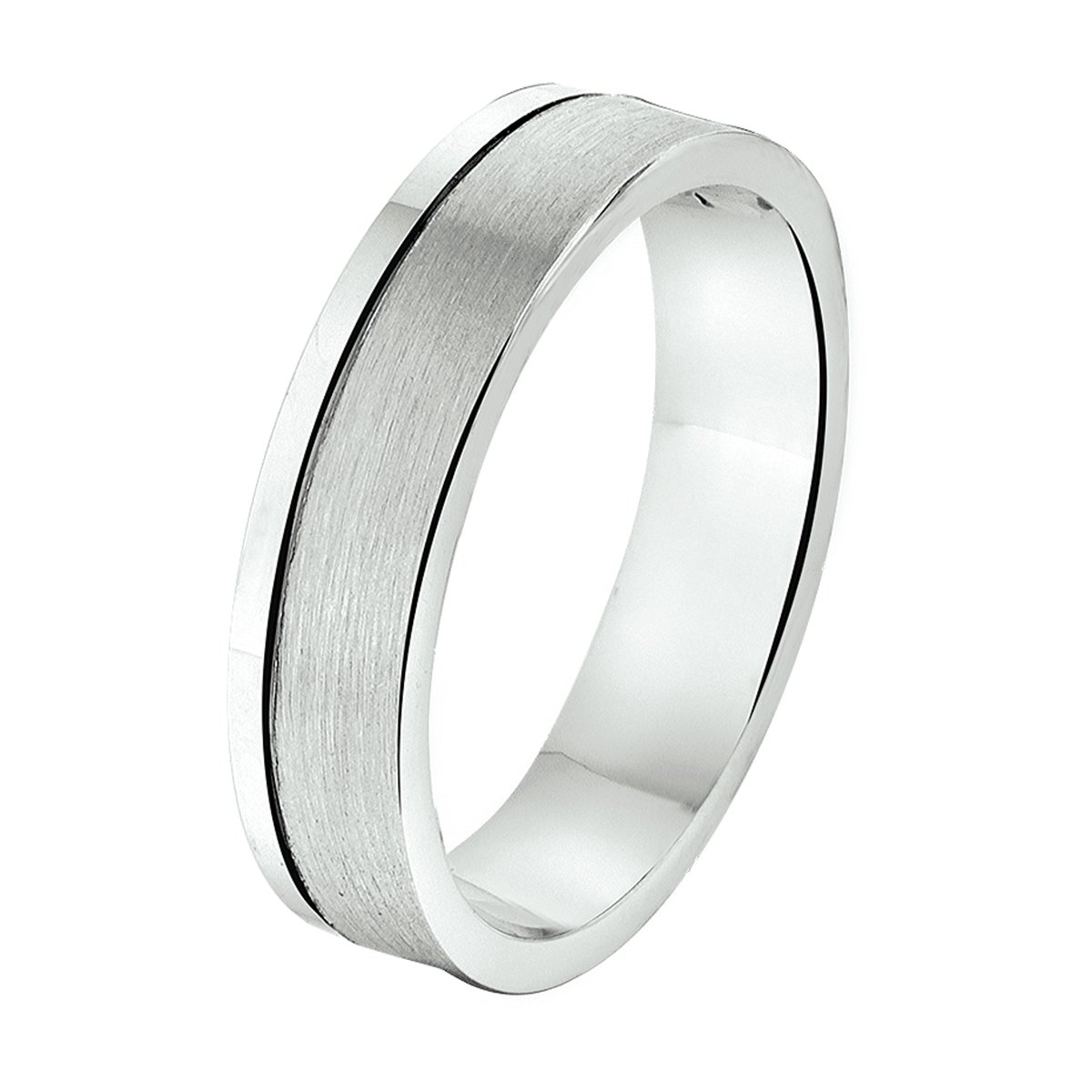Gerhodineerd Zilver Ring A306 - 5 Mm Zonder Steen 1315724