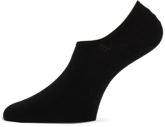 MarcMarcs Chaussettes basses Invisible - Lot de 4 - Katoen Bio - Chaussettes basses invisibles antidérapantes - Taille 43/46 - Zwart