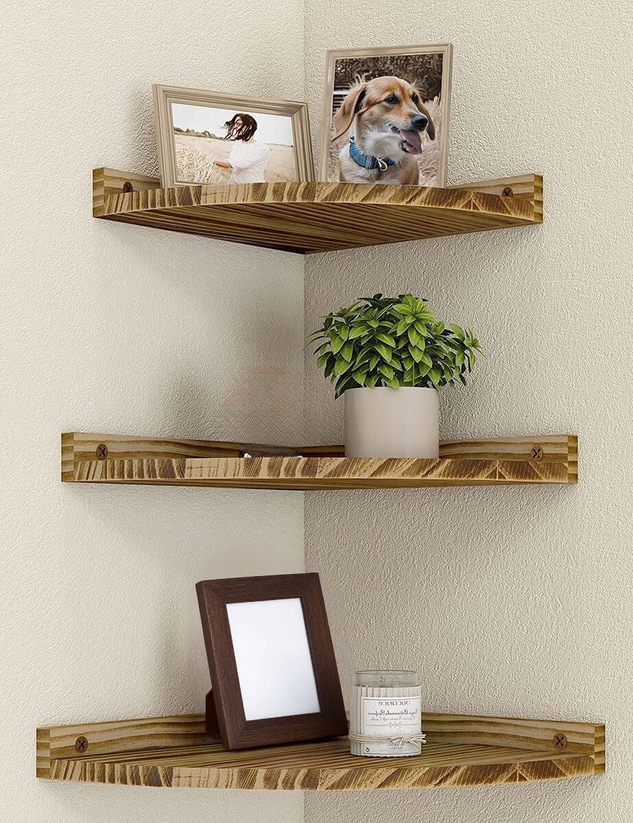 Set Deense vintage zwevende wand nachtkastjes in teak