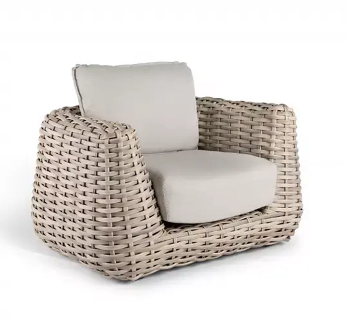 Tierra Outdoor Loungestoel Wakkanda - Aluminium en XXL Wicker - Beige