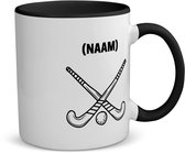 Akyol - Tasse à café hockey avec eigen naam - Tasse à thé - Noir - Hockey - Joueur de hockey - Sport - Capacité 350 ML