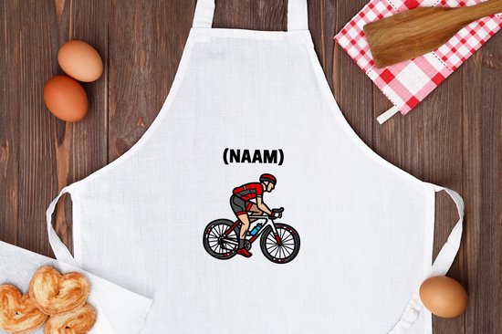 Akyol - cycliste avec eigen naam Tablier de cuisine - Cyclisme - cycliste - sport - 82 par 71 cm