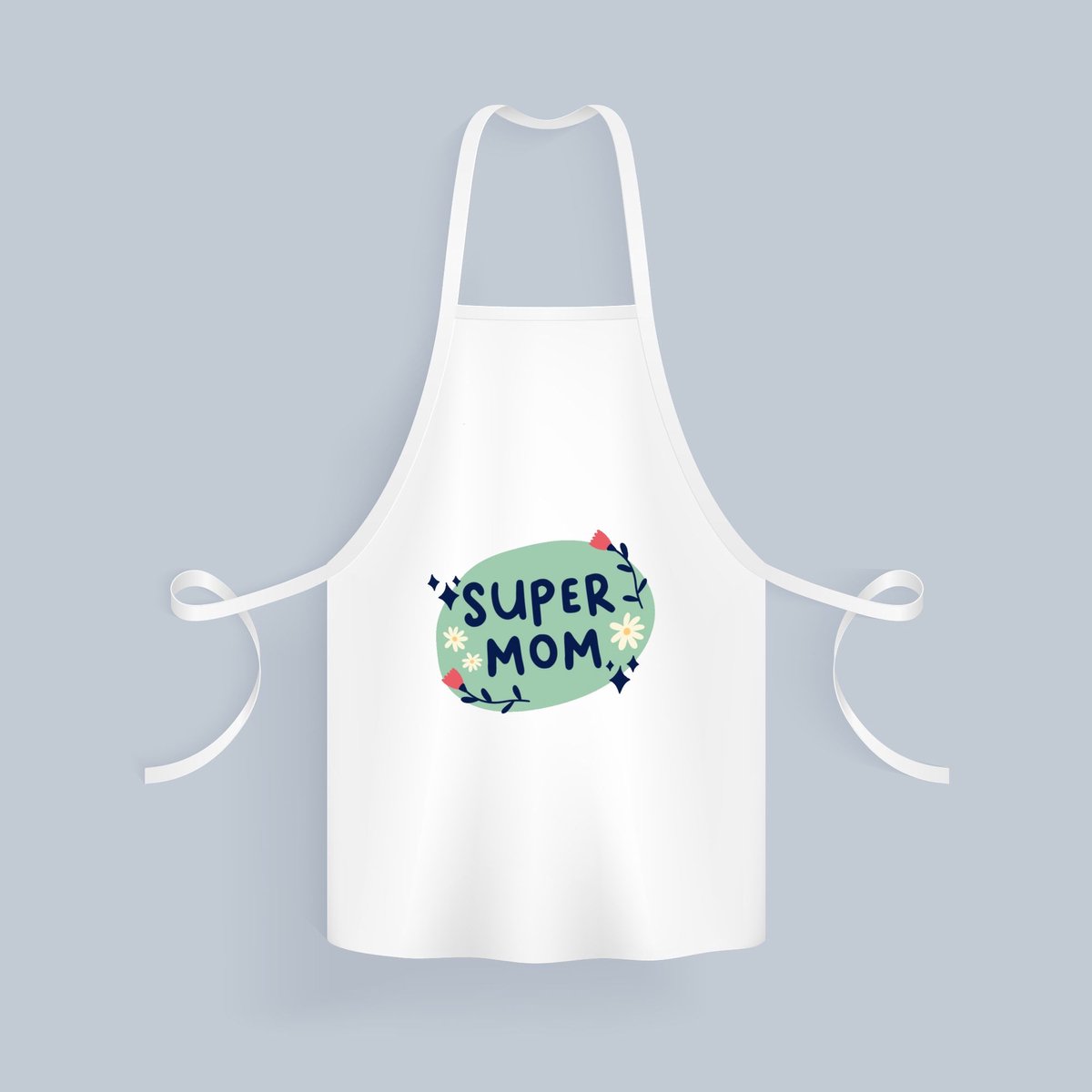 Akyol - super mom Keukenschort - Moeder - mama - moederdag - cadeau - verjaardag - kado - 82 bij 71 cm