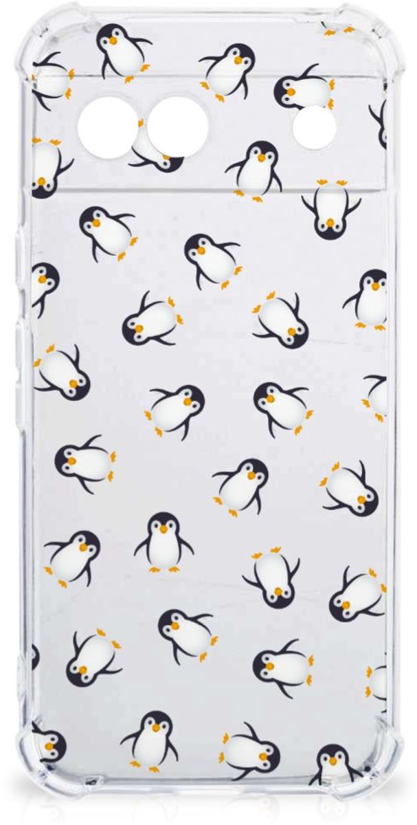 Doorzichtige Silicone Hoesje voor Google Pixel 8A Pinguïn