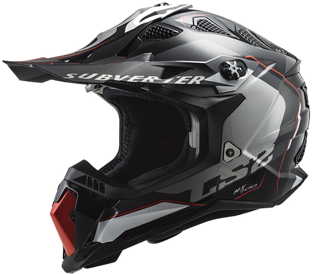 LS2 MX700 Subverter Arched Zilver Titanium 06 Offroad Helm - Helm