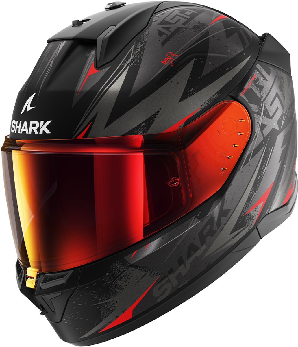 Shark D-SKWAL 3 Blast-R Mat Zwart Antraciet Rood - Maat S - Integraal helm - Scooter helm - Motorhelm - Zwart - Scooterhelmen mannen en vrouwen. – foto 8
