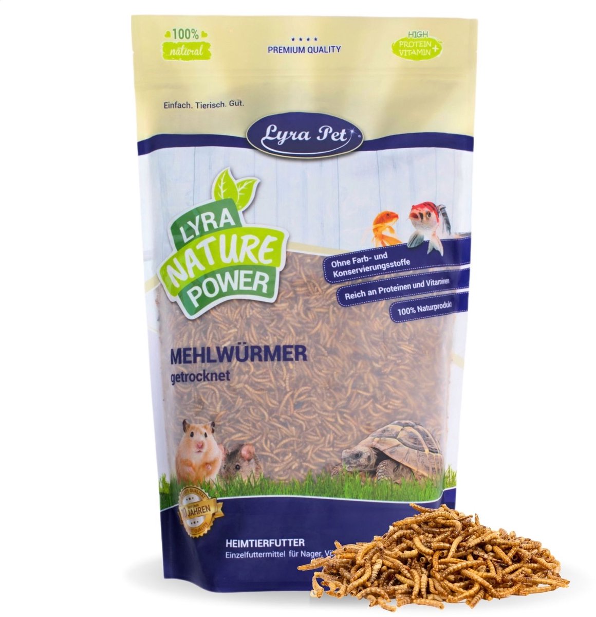 1 kg Lyra Pet® gedroogde meelwormen
