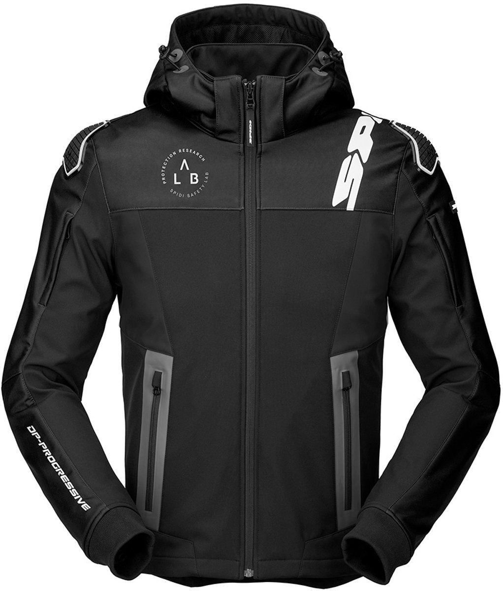 Spidi Hoodie Warrior Zwart Wit - Jas