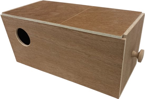 Schuifbroedblok Rechts | Broedblok parkieten | inbouwbroedblok | Nestkast Agapornissen | inschuif broedblok | nestkast vogels | vogelhuisje | 18,5x18,5x40 cm