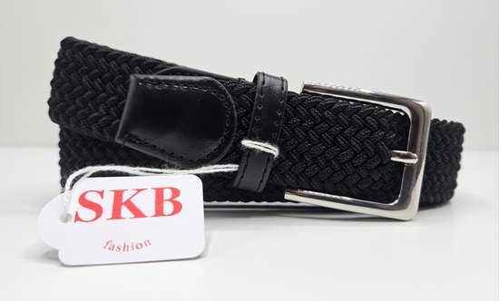 Ceinture élastique Ceinture extensible Ceinture tressée Ceinture tressée Ceinture élastique - unisexe - convient aussi bien aux hommes qu'aux femmes Couleur Zwart 120 CM Lot de 2 offres de SKB Fashion