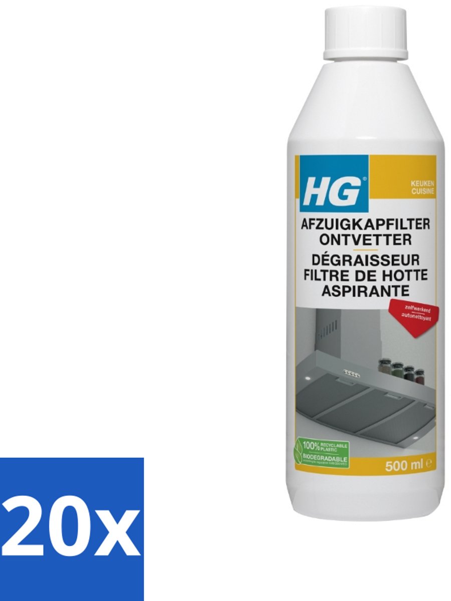 HG Afzuigkapfilter Ontvetter 500 ml - Bulkverpakking - 20 stuks