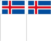 10 drapeaux flottants Islande 12 x 24 cm