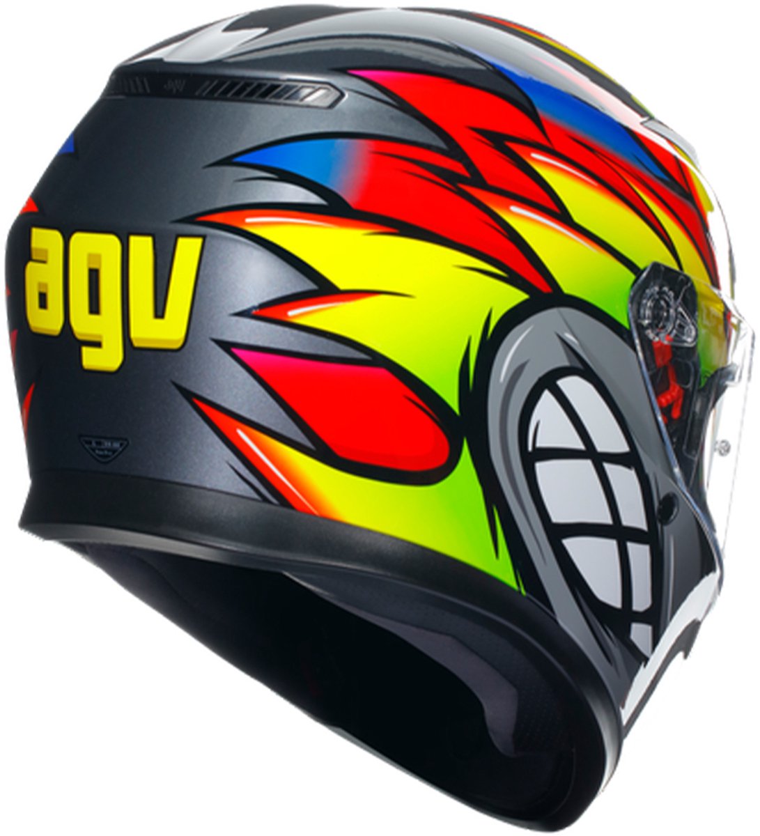 Agv K3 E2206 Mplk Birdy 2.0 Grijs Geel Rood 012 Integraalhelm - Maat M - Helm – foto 7