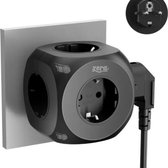 Bol.com 5-in-1 multi-stekkerdoos kubus draadloze wandstekker standaard Europese 5 Europese stopcontacten multi-stekkerdoos dried... aanbieding