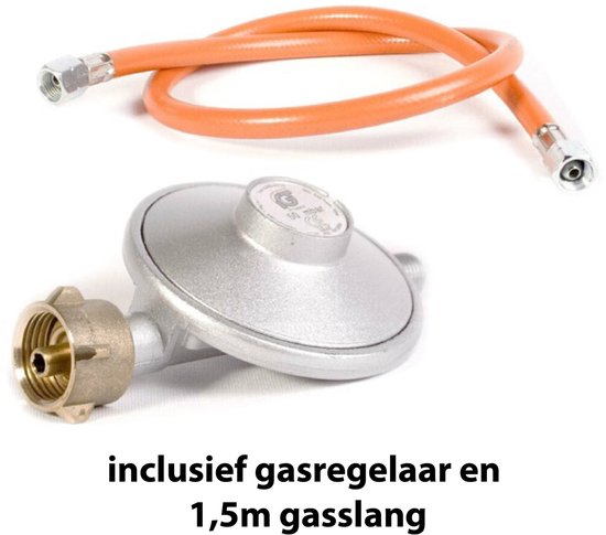 B-Camping kookpit/kookstel - 3-pits - zwart - metaal - 60 x 40 x 10 cm - voor gasflessen - gasfornuis van Bo-Camp — afbeelding 2