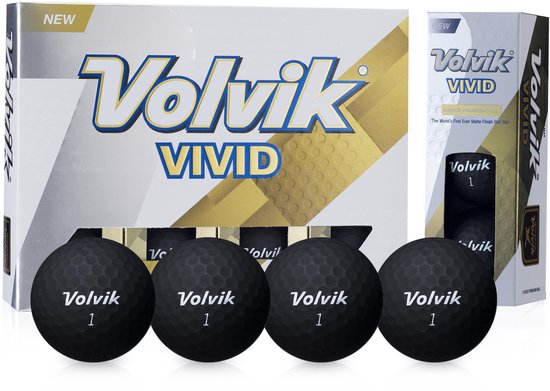 Volvik - Vivid Golballen - Zwart - 12 stuks