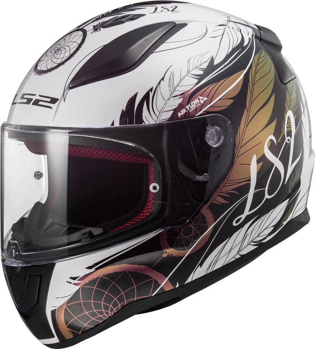 LS2 FF353 Rapid Boho Wit Zwart Roze Integraalhelm - Maat XS - Helm