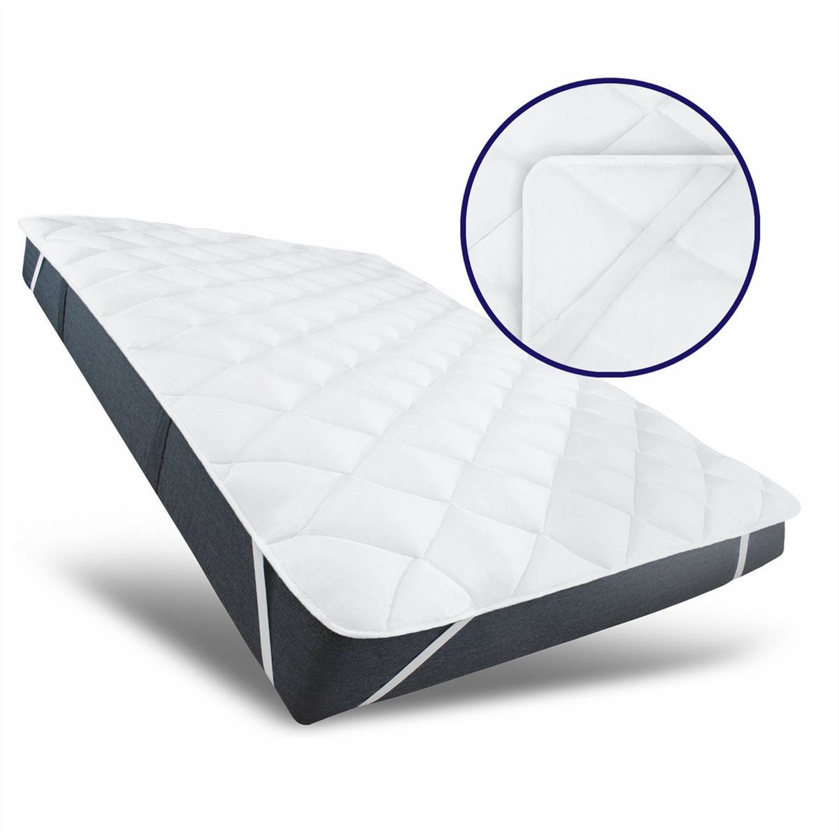 Zachte matras-topper 140x190cm, ademend, drukverlagend