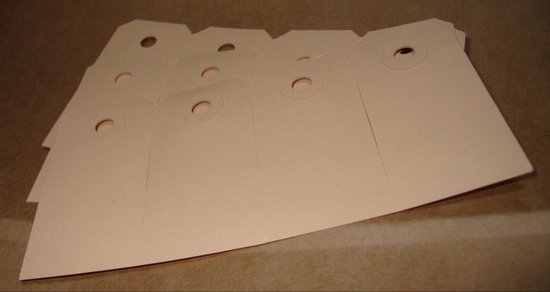 *** 100x étiquettes Manille en carton - 35x70mm - 100pcs - de Heble® ***