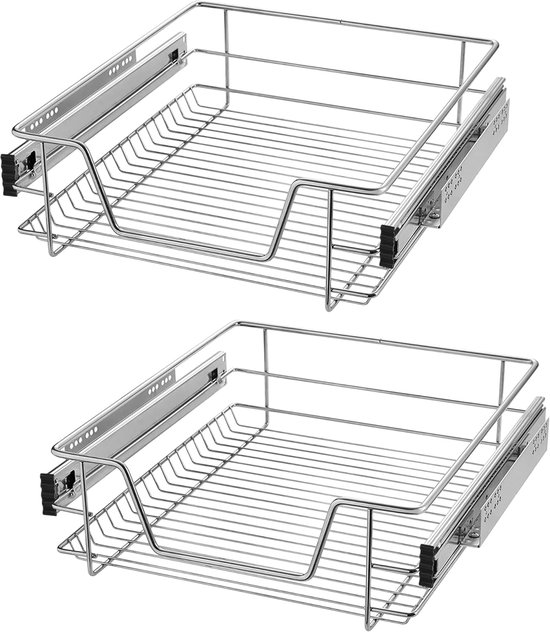 2 X Telescopische Lade 45 Cm Voor De Keukenkasten, Inbouwladen Met Rails Uitschuifbare Kastlade Verchroomde Keukenkast Organizer 45 Cm 1148171713 2 X Telescopische Lade 45 Cm Voor De Keukenkasten, Inbouwladen Met Rails Uitschuifbare Kastlade Verchroomde Keukenkast Organizer 45 Cm 1148171713