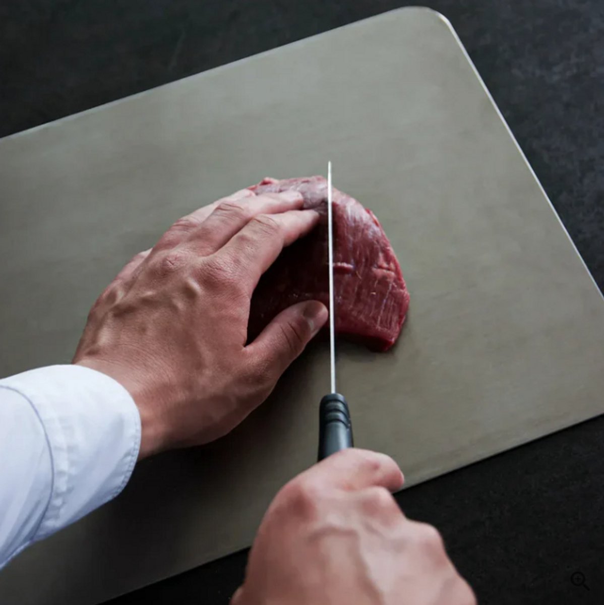 RVS - Snijplank - Snijplanken - Vaatwasser Bestendig - Roest Vrij Staal - Cutting Boards - Set van 3 Maten — afbeelding 5
