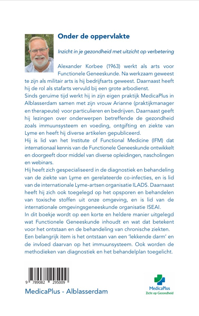 Onder de oppervlakte - Dr.Korbee - back cover