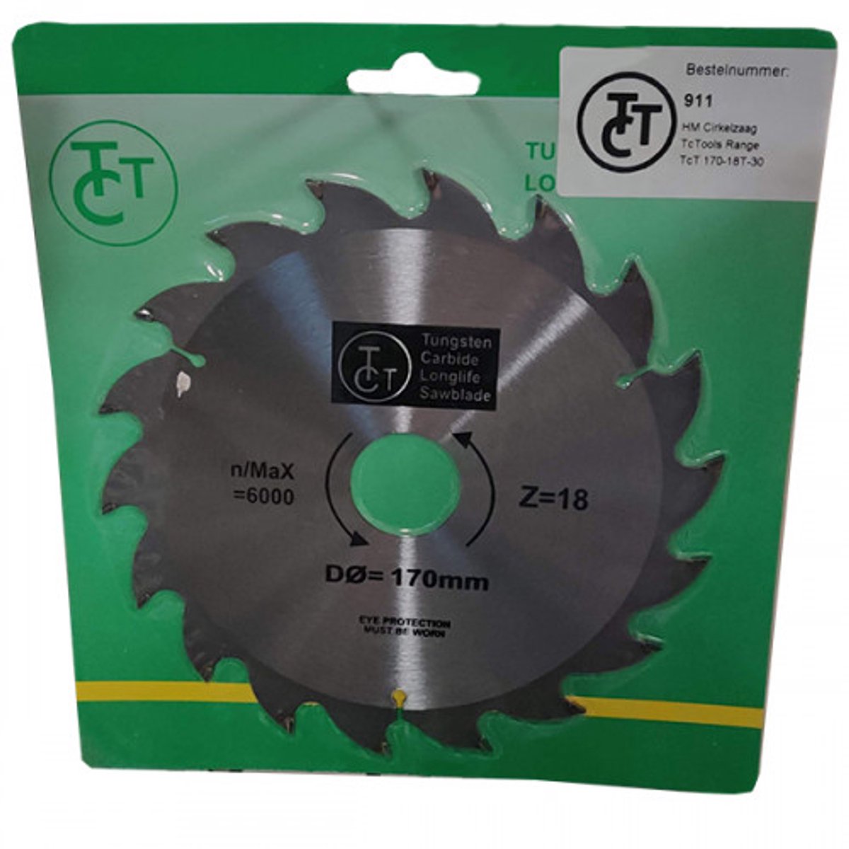 VOOR: AFKORTEN HOUT & SCHULPEN D=170 Z=18 ASGAT=30 B/C=2,3/1,4